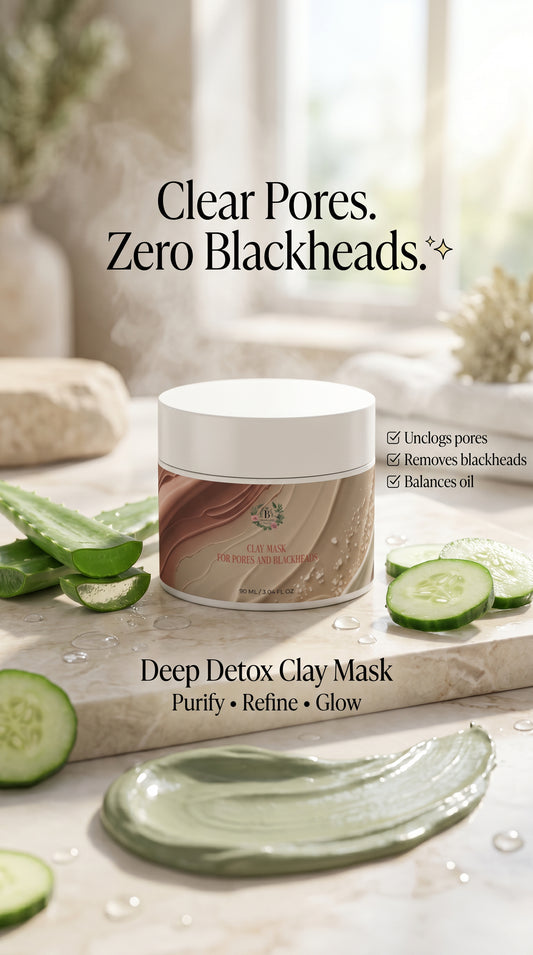 Exfoliating clay mask for smooth skin texture and cleaner pores