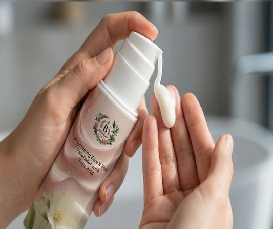 B's Botanicals Brightening Face & Body Exfoliator with Kojic Acid: A Thoughtful Approach to Radiant Looking Skin.