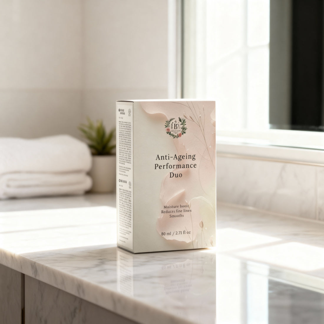 B's Botanicals Anti-Ageing Performance Duo — Peptide Anti-Aging Serum and Anti-Age Day Cream for Firmer, Smoother & More Hydrated Mature Skin