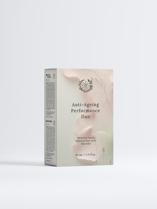 Anti-ageing performance duo packaging on a white background