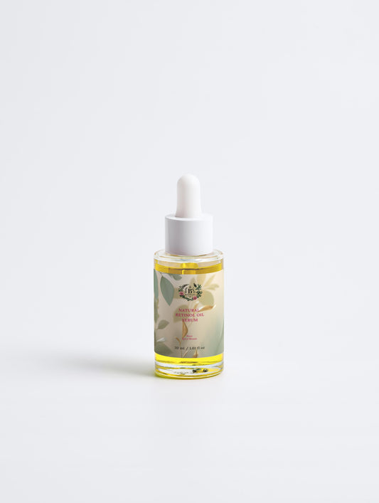 Bottle of skincare serum with dropper on a white background