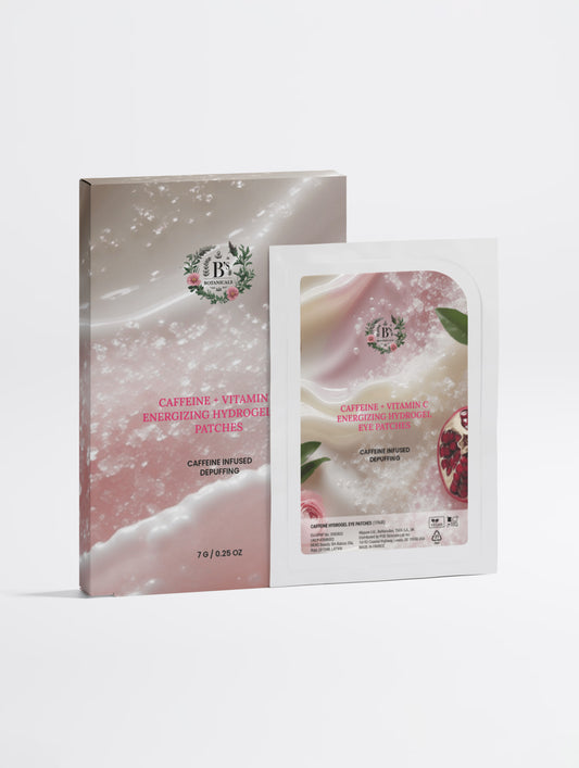 Caffeine and Vitamin C energizing hydrogel eye patches for refreshed and hydrated-looking eyes