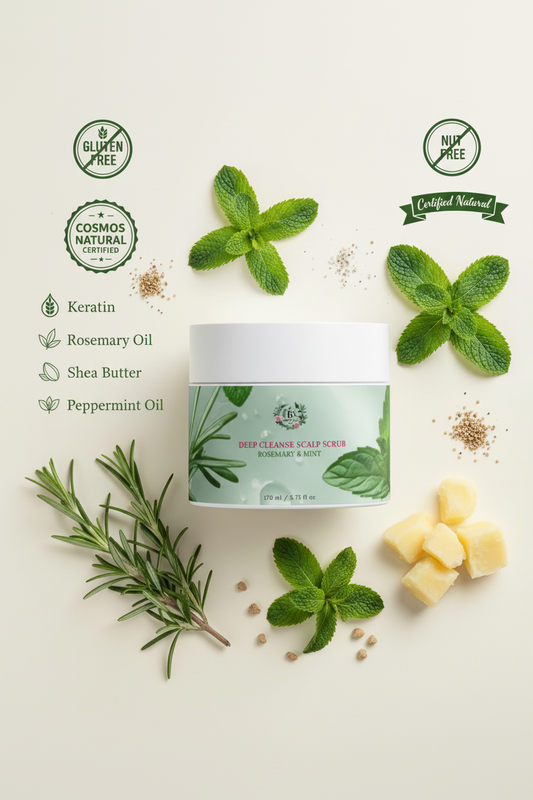 Deep Cleanse Scalp Scrub - Rosemary & Mint Vertical