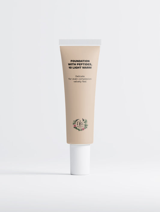 Foundation with peptides, 10 Light Warm